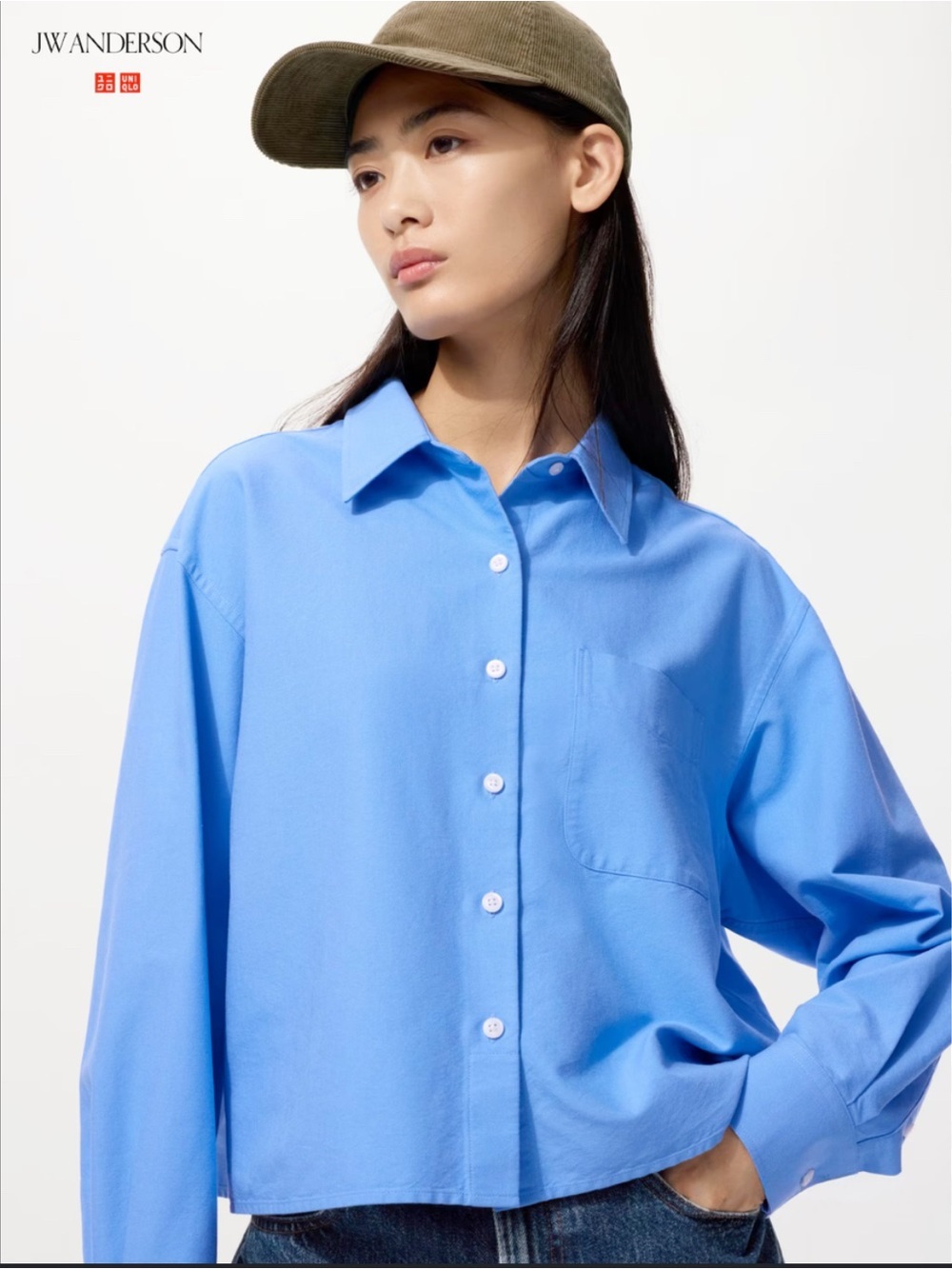 UNIQLO X JW ANDERSON Oxford Boxy Shirt -Blue - Size XL Business Casual